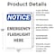 Signmission Emergency Flashlight Here, 12 in W x Rectangle, Plastic OS-2PACK-NS-P-1218-V-11839 - alternate 5